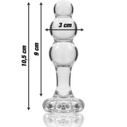 NEBULA SERIES BY IBIZA - MODEL 1 PLUG BOROSILICATE GLASS 10.7 X 3 CM TRANSPARENT
